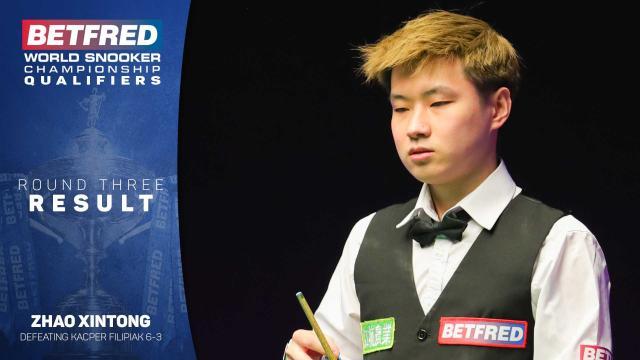 世锦赛资格赛白朗宁三连胜晋级 赵心童肖国栋过关